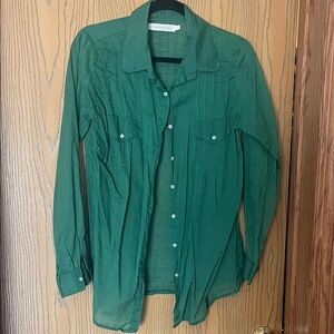 Green Button-Up Shirt